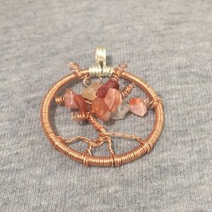 Handcrafted infinity tree pendant